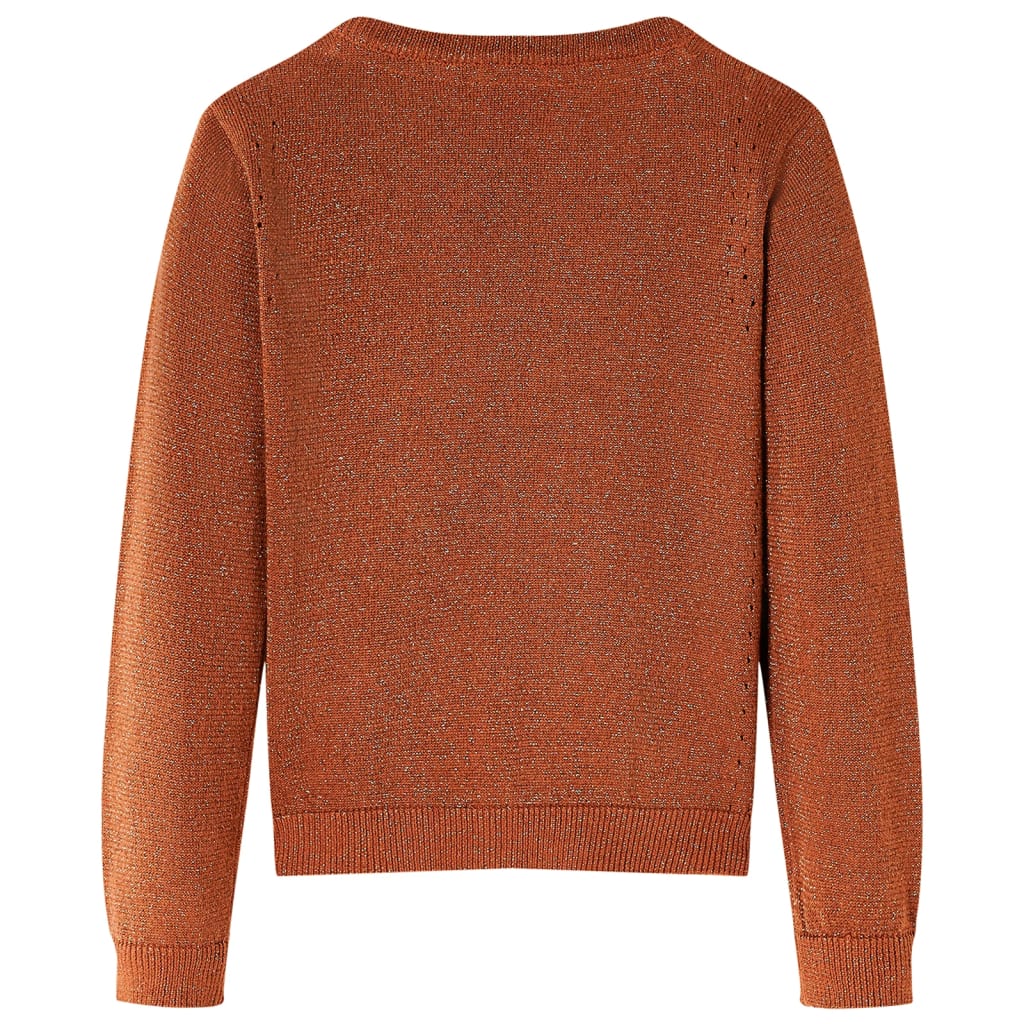 Kindervest gebreid 104 cognackleurig Cognac