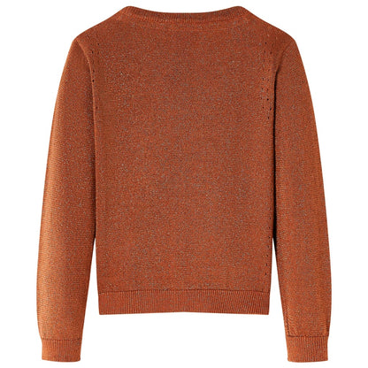Kindervest gebreid 104 cognackleurig Cognac