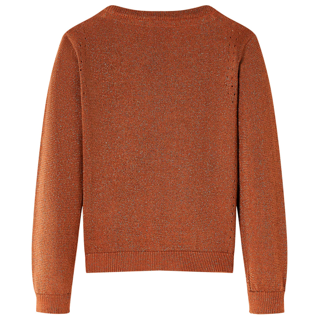 Kindervest gebreid 116 cognackleurig Cognac