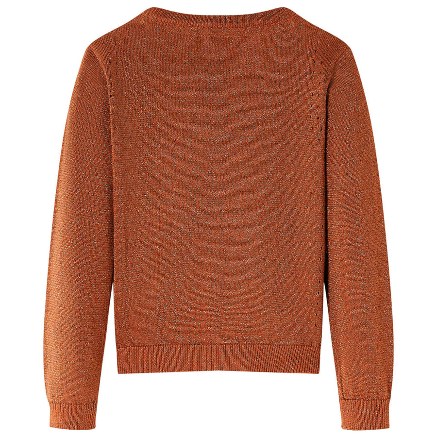 Kindervest gebreid 116 cognackleurig Cognac