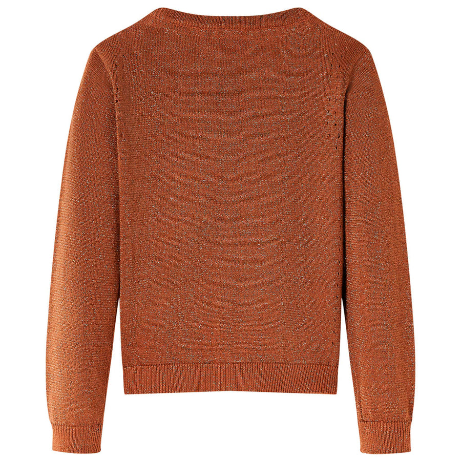 Kindervest gebreid 128 cognackleurig Cognac