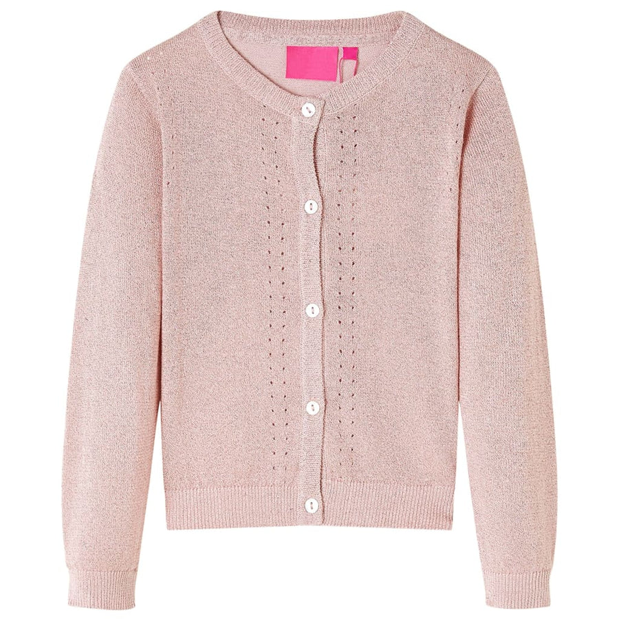 Kindervest gebreid 104 zachtroze Roze