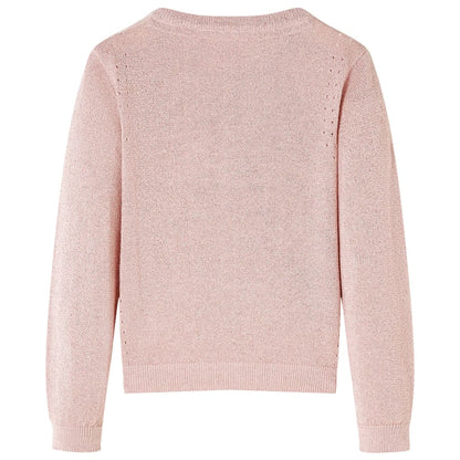 Kindervest gebreid 104 zachtroze Roze