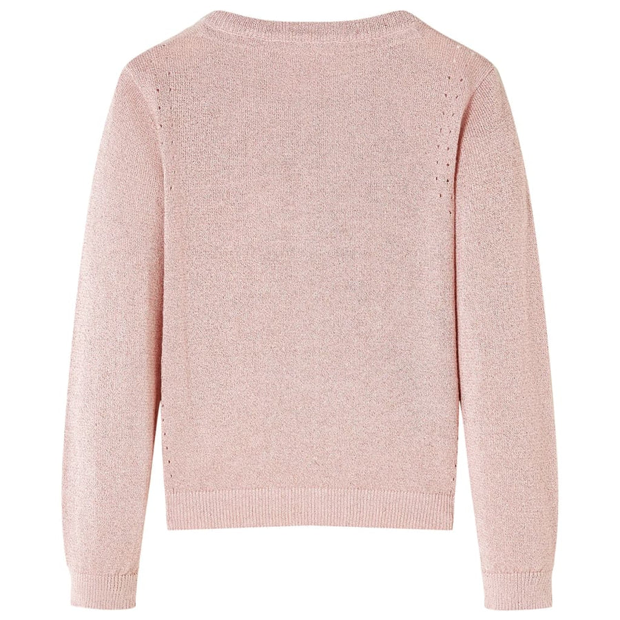 Kindervest gebreid 104 zachtroze Roze