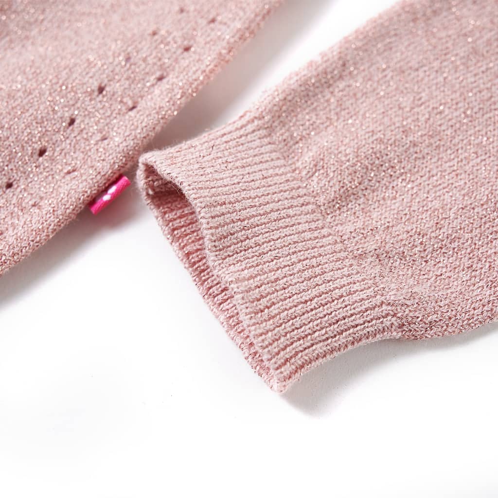 Kindervest gebreid 104 zachtroze Roze