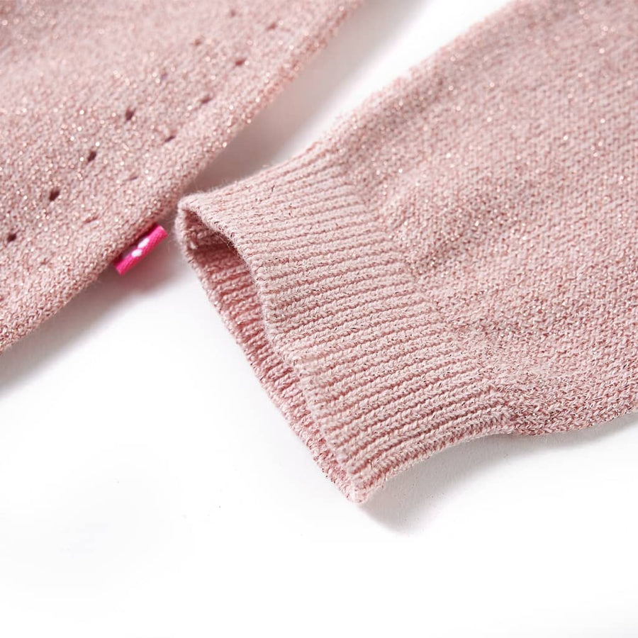Kindervest gebreid 104 zachtroze Roze