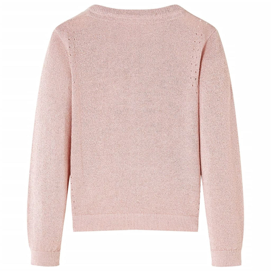 Kindervest gebreid 116 zachtroze Roze