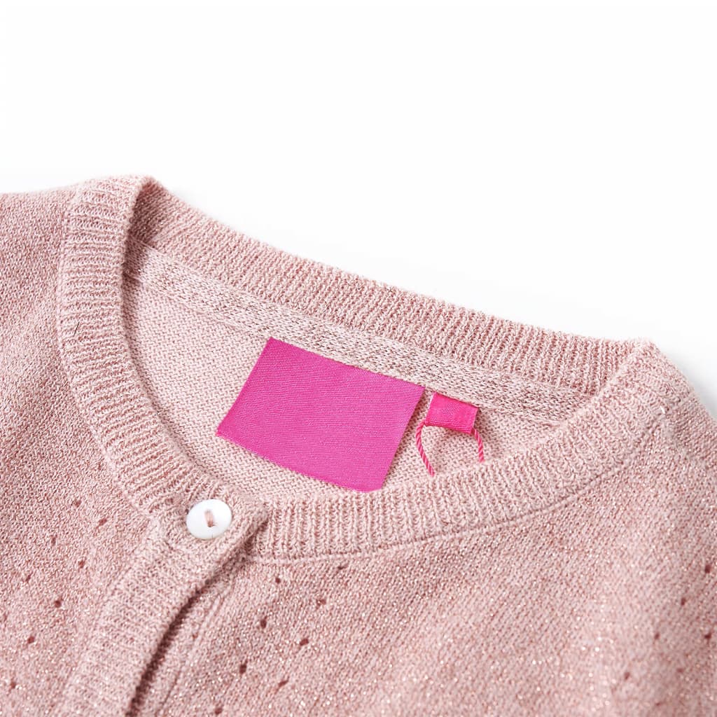 Kindervest gebreid 116 zachtroze Roze