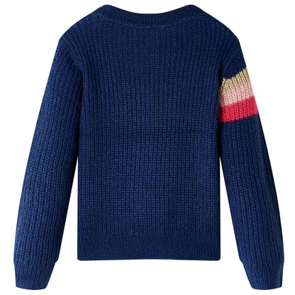 Kindertrui gebreid 104 marineblauw 104