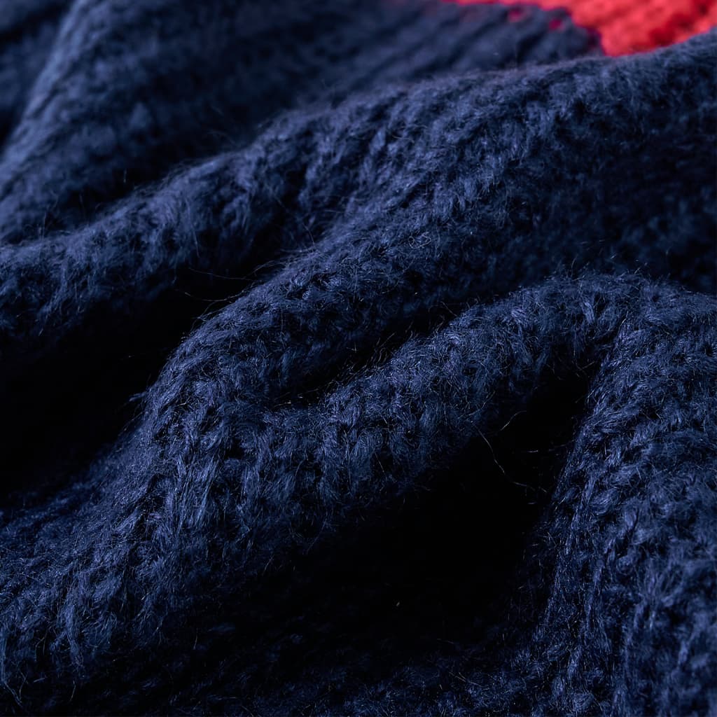 Kindertrui gebreid 116 marineblauw 116