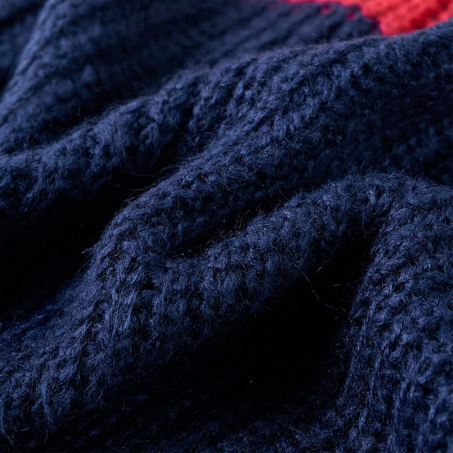 Kindertrui gebreid 116 marineblauw 116