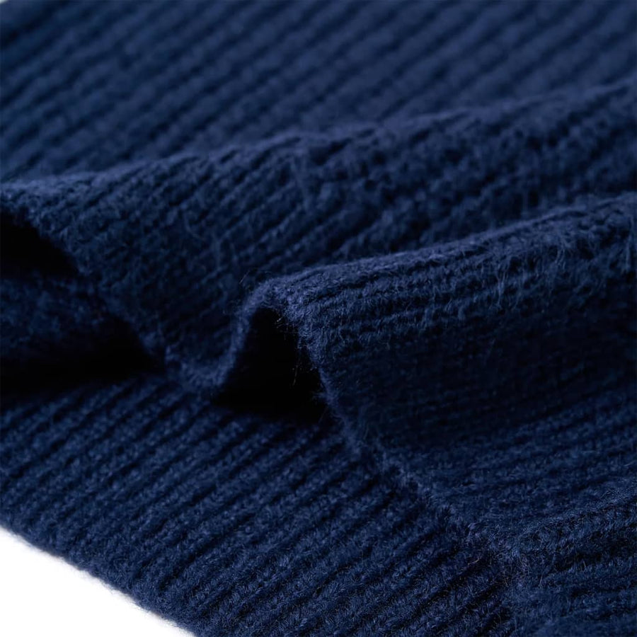 Kindertrui gebreid 128 marineblauw 128
