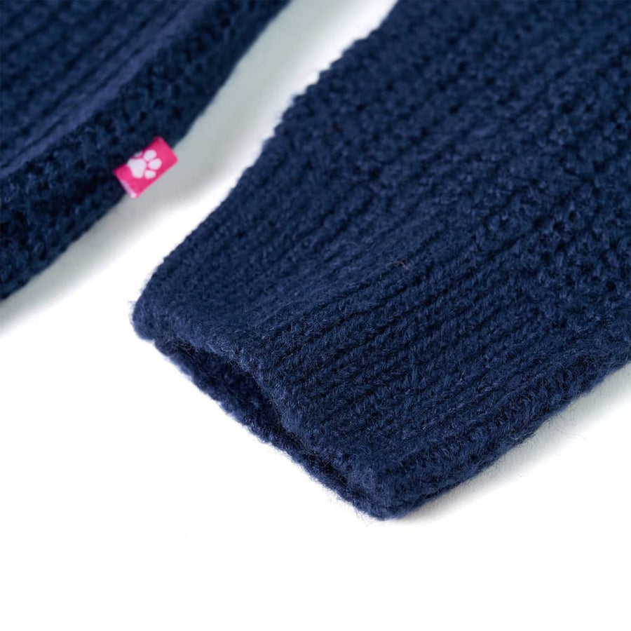 Kindertrui gebreid 140 marineblauw 140