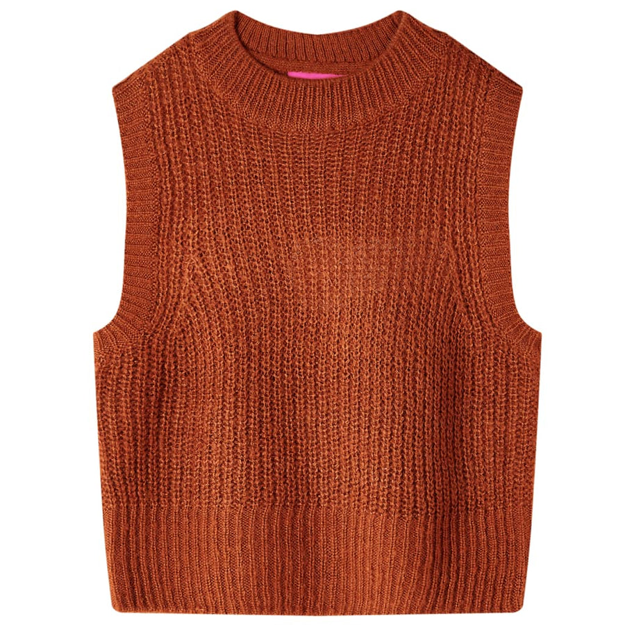 Kinderspencer gebreid 92 cognackleurig 92