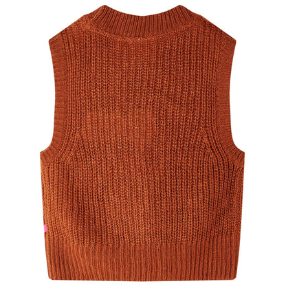 Kinderspencer gebreid 92 cognackleurig 92