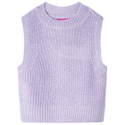 Kinderspencer gebreid lichtlila maat 104