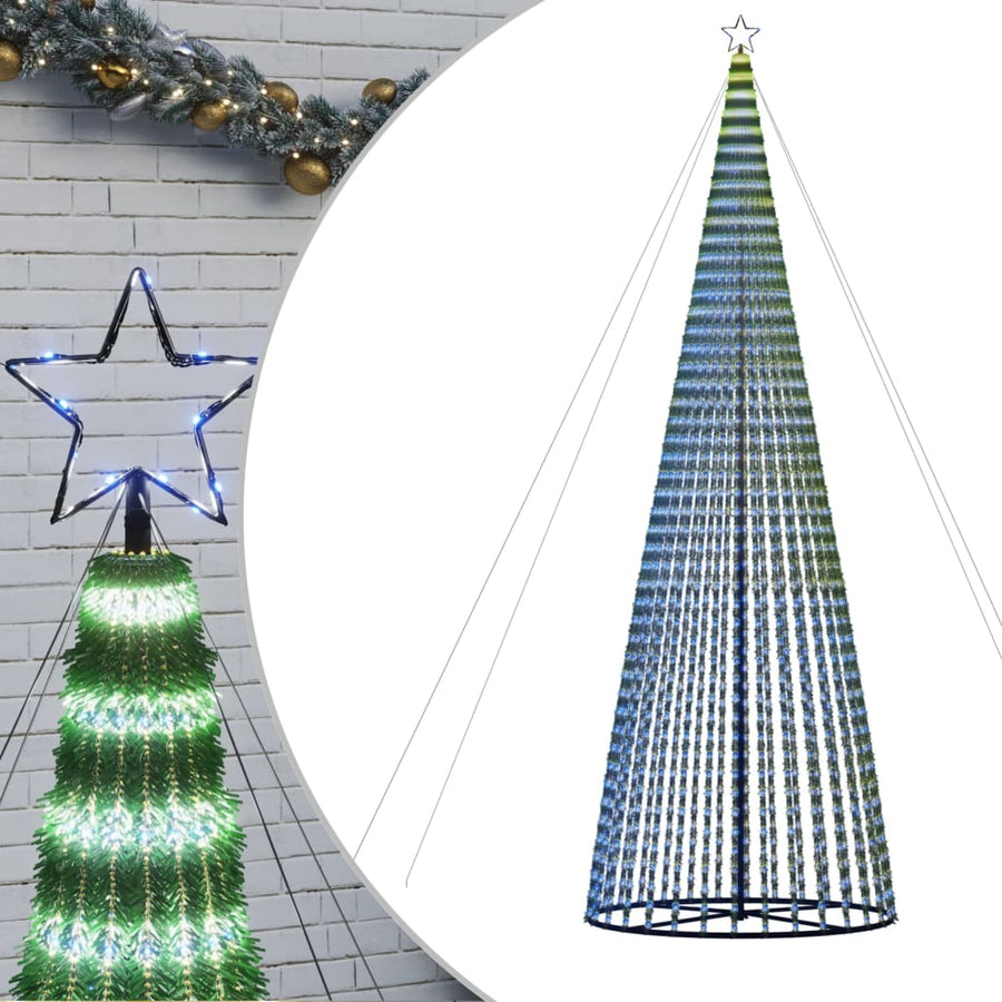 LED-kerstboom 1544 LEDs 500 cm blauw