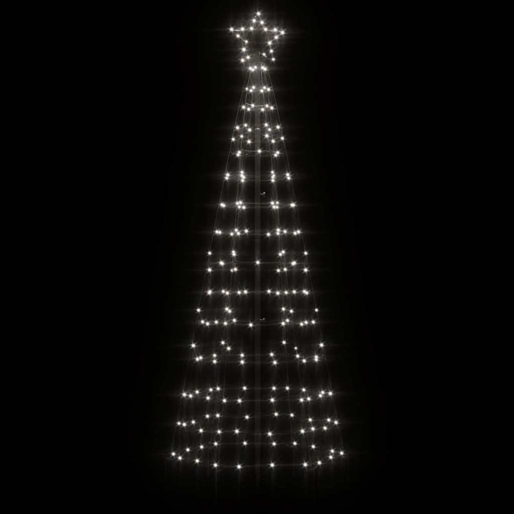 LED-kerstboom met spikes 220 LED's koud wit 180 cm
