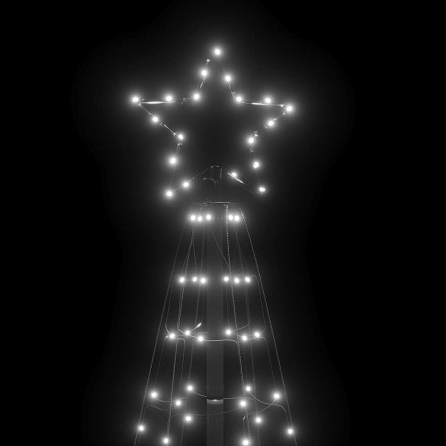 LED-kerstboom met spikes 220 LED's koud wit 180 cm