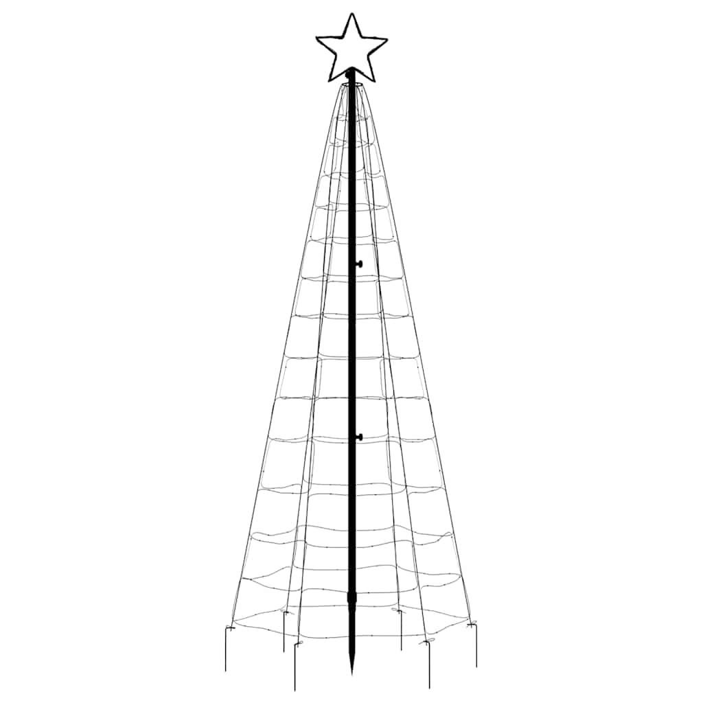 LED-kerstboom met spikes 220 LEDs kleurrijk 180 cm