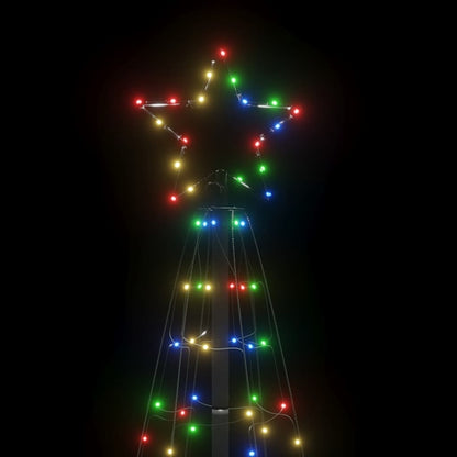 LED-kerstboom met spikes 220 LEDs kleurrijk 180 cm