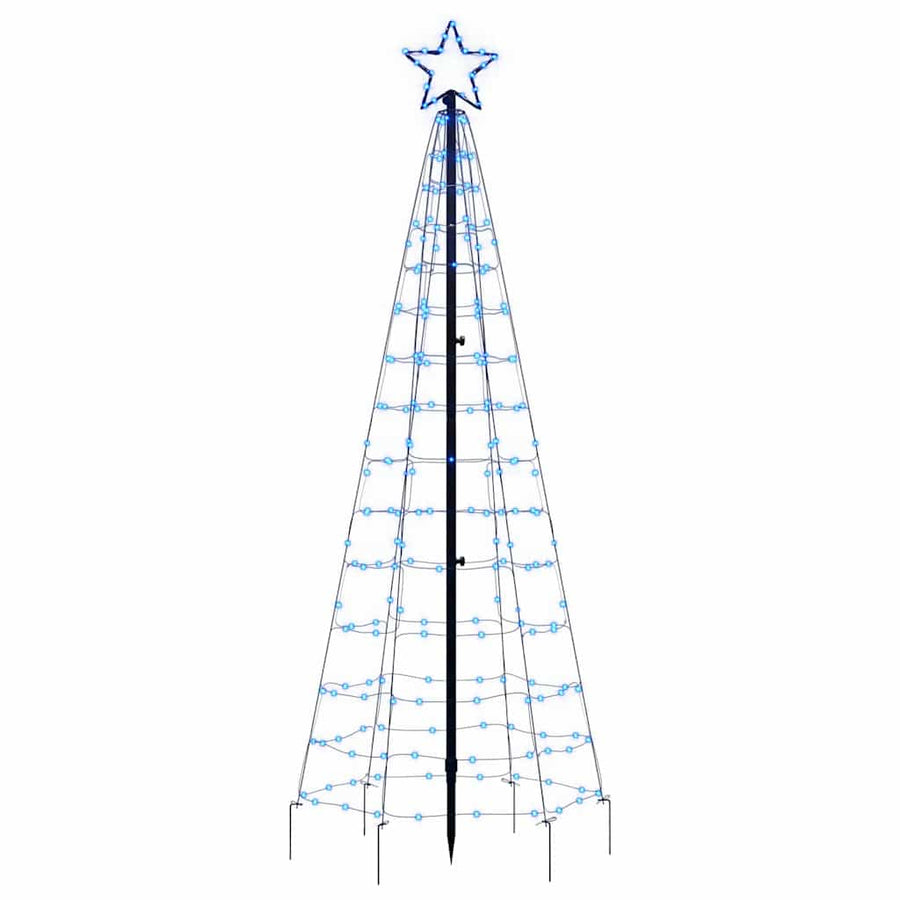 LED-kerstboom met spikes 220 LEDs 180 cm blauw