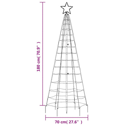 LED-kerstboom met spikes 220 LEDs 180 cm blauw