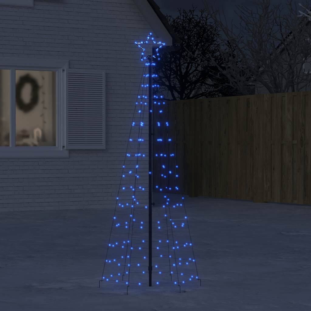 LED-kerstboom met spikes 220 LEDs 180 cm blauw