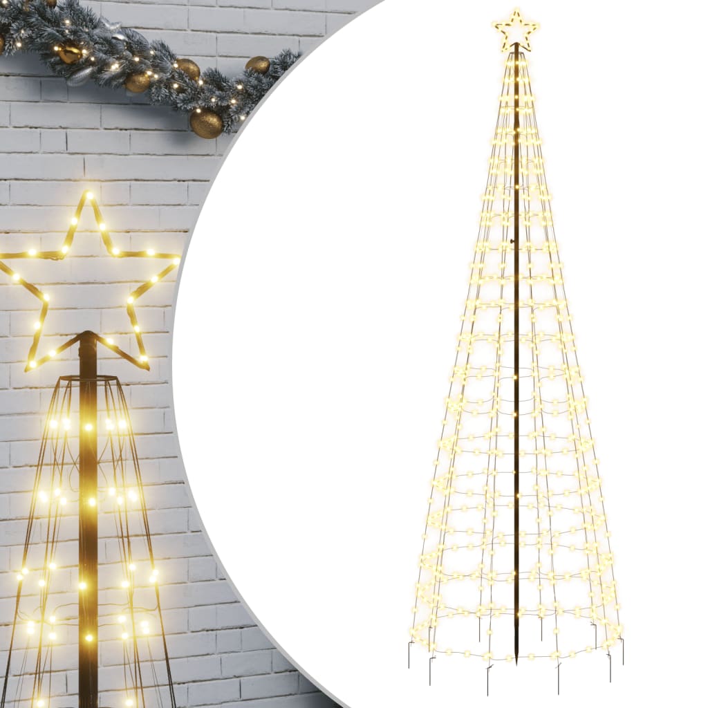 LED-kerstboom met spikes 570 LEDs warm wit 300 cm
