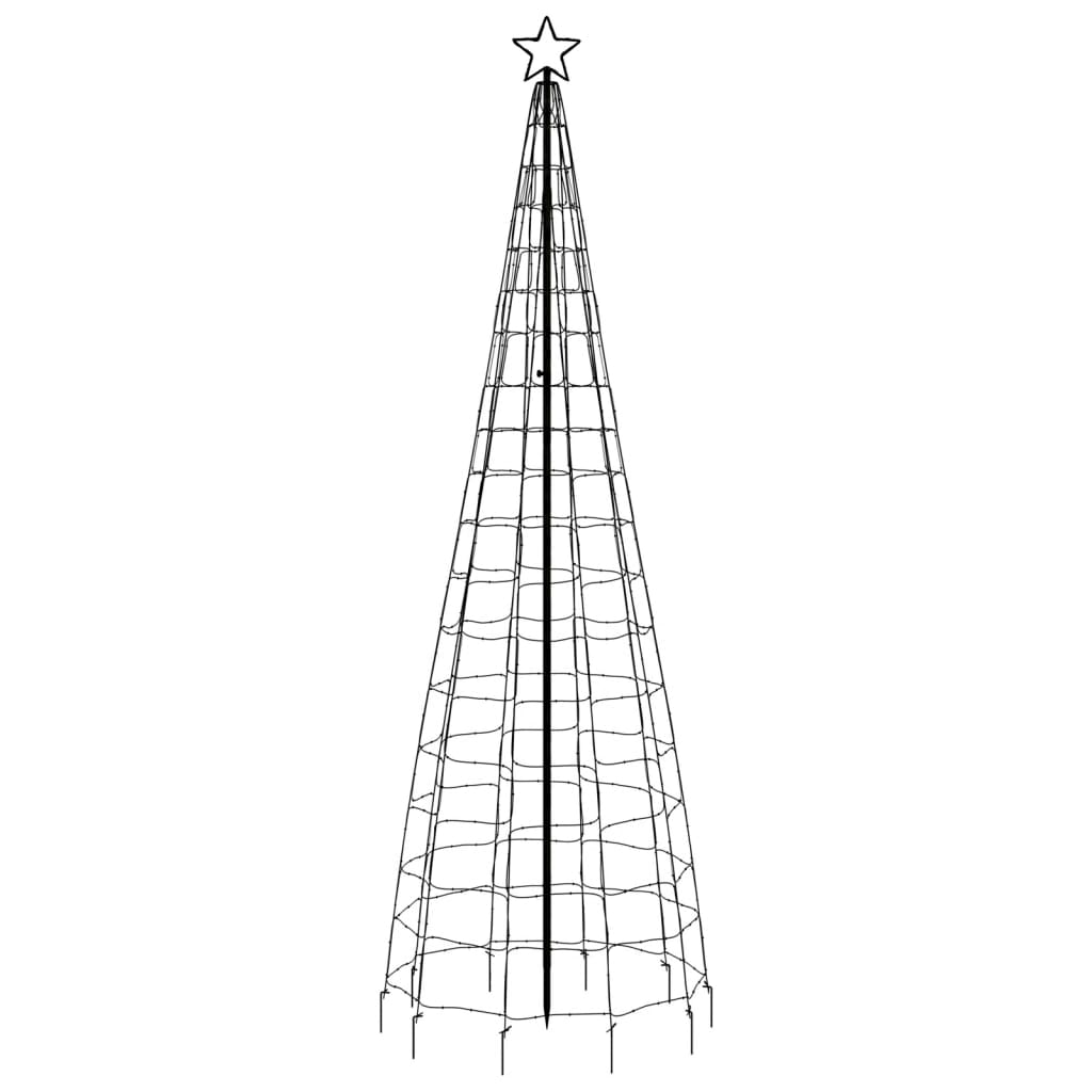 LED-kerstboom met spikes 570 LEDs koud wit 300 cm