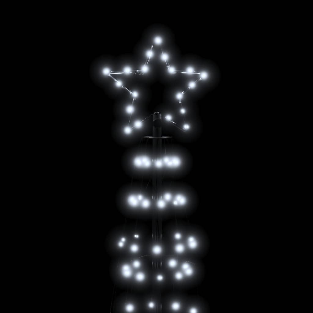 LED-kerstboom met spikes 570 LEDs koud wit 300 cm