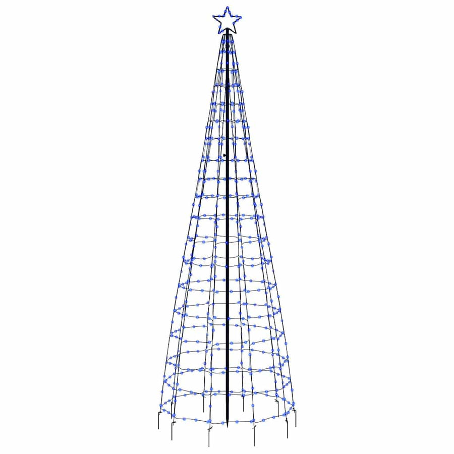 LED-kerstboom met spikes 570 LEDs 300 cm blauw