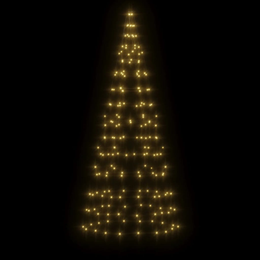 Lichtkegel Aan Vlaggenmast 180 Cm 200 Led's Warmwit