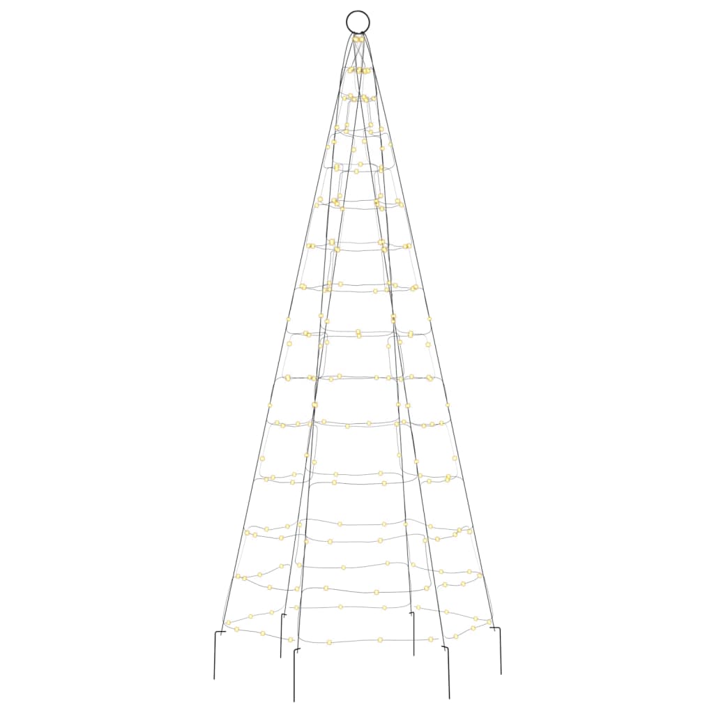 Lichtkegel Aan Vlaggenmast 180 Cm 200 Led's Warmwit