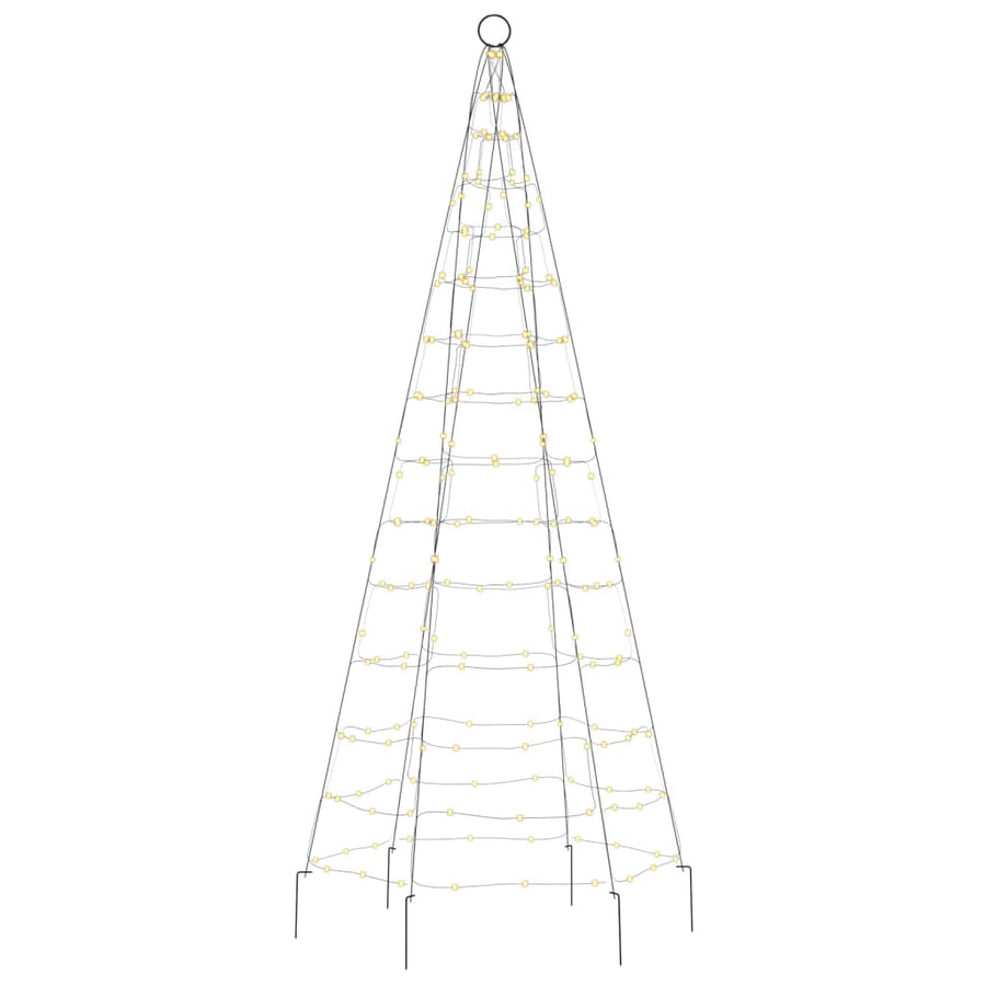 Lichtkegel Aan Vlaggenmast 180 Cm 200 Led's Warmwit