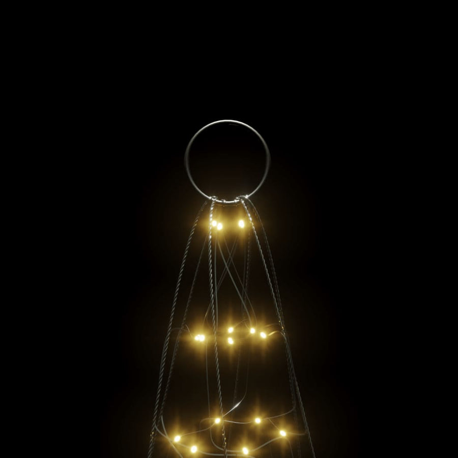 Lichtkegel Aan Vlaggenmast 180 Cm 200 Led's Warmwit