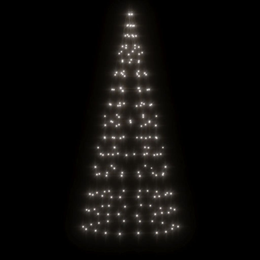 Lichtkegel Aan Vlaggenmast 200 Koudwitte Led's 180 Cm
