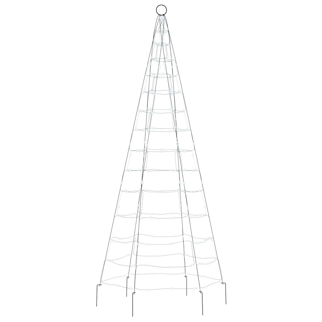 Lichtkegel Aan Vlaggenmast 200 Koudwitte Led's 180 Cm