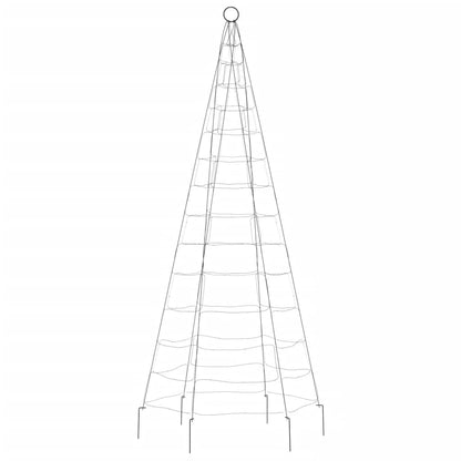 Lichtkegel Aan Vlaggenmast 200 Koudwitte Led's 180 Cm