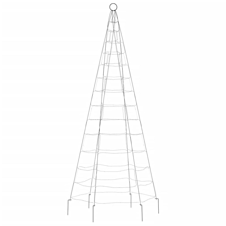Lichtkegel Aan Vlaggenmast 200 Koudwitte Led's 180 Cm