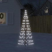 LED kerstboom vlaggenmast 180 cm koud wit