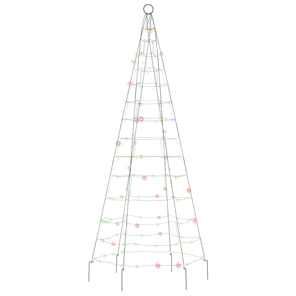 Lichtkegel Aan Vlaggenmast 200 Meerkleurige Led's 180 Cm