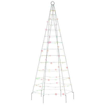 Lichtkegel Aan Vlaggenmast 200 Meerkleurige Led's 180 Cm