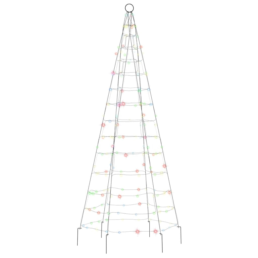 Lichtkegel Aan Vlaggenmast 200 Meerkleurige Led's 180 Cm