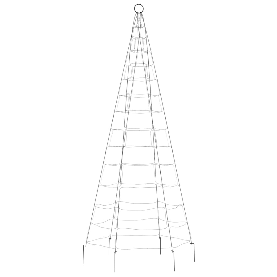 Lichtkegel Aan Vlaggenmast 200 Meerkleurige Led's 180 Cm