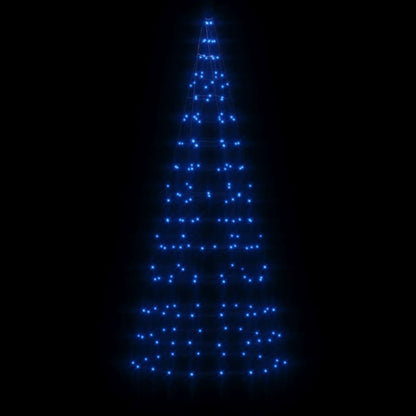 Lichtkegel Aan Vlaggenmast 200 Blauwe Led's 180 Cm