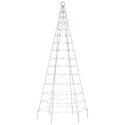 Lichtkegel Aan Vlaggenmast 200 Blauwe Led's 180 Cm
