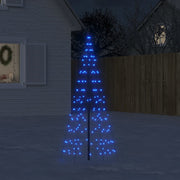LED kerstboom vlaggenmast 180 cm blauw