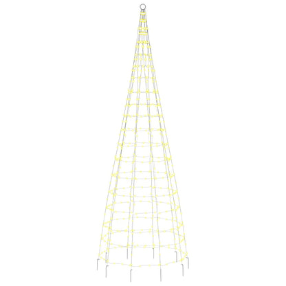 Lichtkegel Aan Vlaggenmast 550 Te Led's 300 cm Warmwit