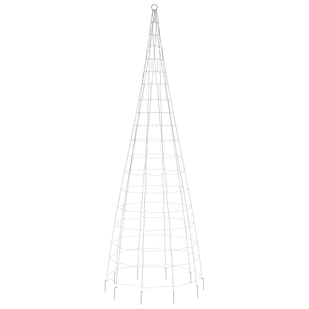 Lichtkegel Aan Vlaggenmast 550 Te Led's 300 cm Warmwit